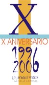 Logo del X aniversario del IES Antonio de Mendoza