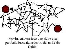 Movimiento errático de una partícula browniana